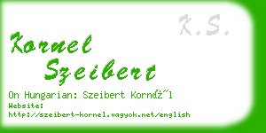 kornel szeibert business card